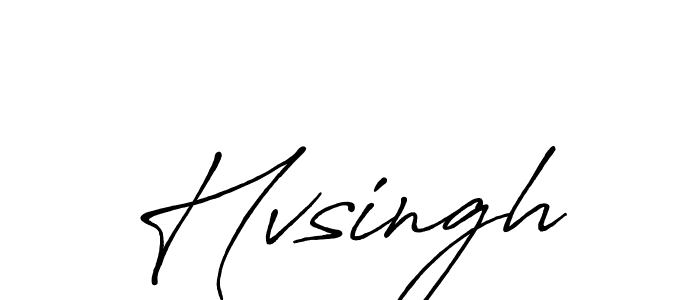 How to make Hvsingh name signature. Use Antro_Vectra_Bolder style for creating short signs online. This is the latest handwritten sign. Hvsingh signature style 7 images and pictures png