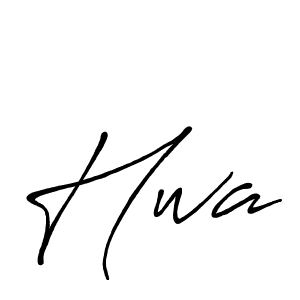 Use a signature maker to create a handwritten signature online. With this signature software, you can design (Antro_Vectra_Bolder) your own signature for name Hwa. Hwa signature style 7 images and pictures png