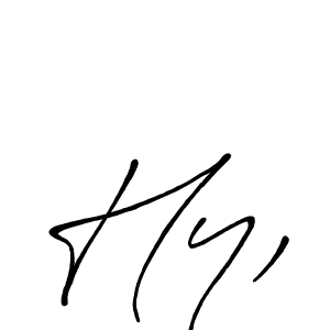 You should practise on your own different ways (Antro_Vectra_Bolder) to write your name (Hy,) in signature. don't let someone else do it for you. Hy, signature style 7 images and pictures png