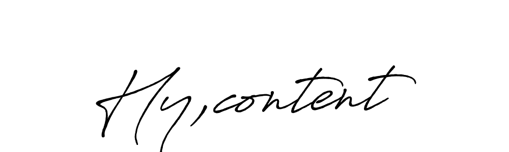 Make a beautiful signature design for name Hy,content. Use this online signature maker to create a handwritten signature for free. Hy,content signature style 7 images and pictures png
