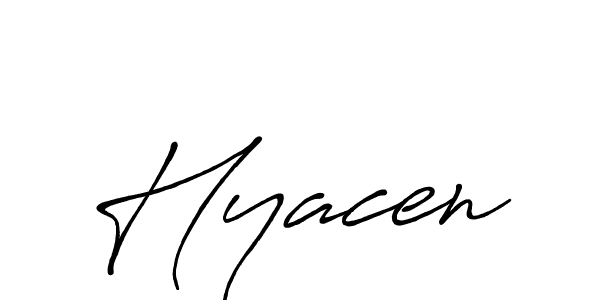 Create a beautiful signature design for name Hyacen. With this signature (Antro_Vectra_Bolder) fonts, you can make a handwritten signature for free. Hyacen signature style 7 images and pictures png