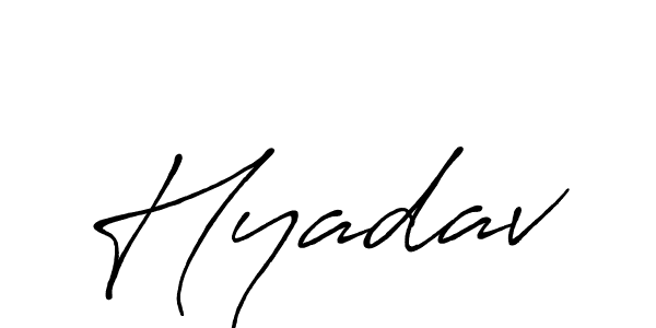 Also we have Hyadav name is the best signature style. Create professional handwritten signature collection using Antro_Vectra_Bolder autograph style. Hyadav signature style 7 images and pictures png