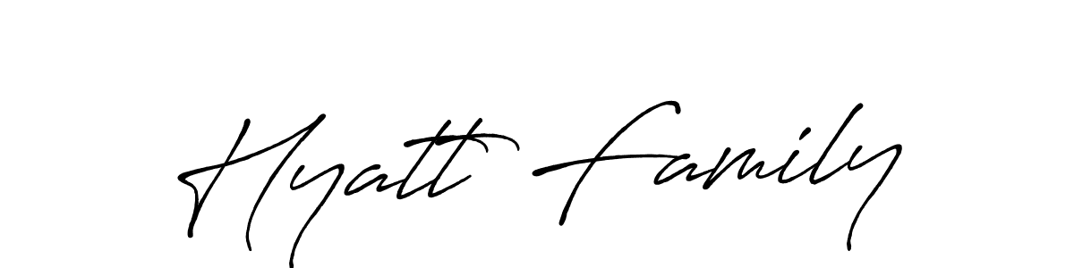 Similarly Antro_Vectra_Bolder is the best handwritten signature design. Signature creator online .You can use it as an online autograph creator for name Hyatt Family. Hyatt Family signature style 7 images and pictures png