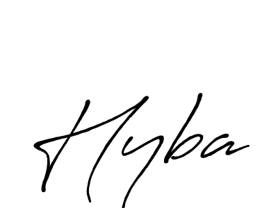 Make a beautiful signature design for name Hyba. With this signature (Antro_Vectra_Bolder) style, you can create a handwritten signature for free. Hyba signature style 7 images and pictures png