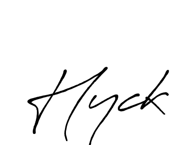 Also we have Hyck name is the best signature style. Create professional handwritten signature collection using Antro_Vectra_Bolder autograph style. Hyck signature style 7 images and pictures png
