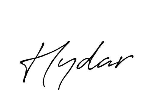 How to make Hydar name signature. Use Antro_Vectra_Bolder style for creating short signs online. This is the latest handwritten sign. Hydar signature style 7 images and pictures png