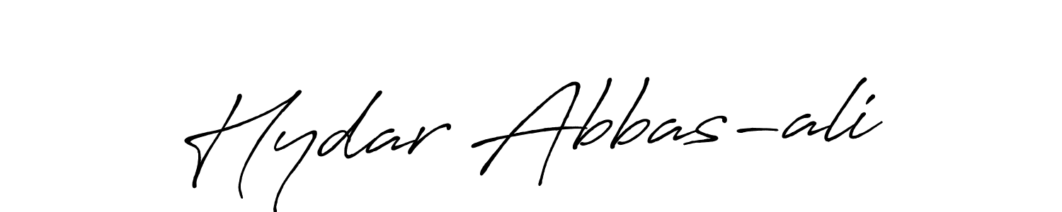 Antro_Vectra_Bolder is a professional signature style that is perfect for those who want to add a touch of class to their signature. It is also a great choice for those who want to make their signature more unique. Get Hydar Abbas-ali name to fancy signature for free. Hydar Abbas-ali signature style 7 images and pictures png