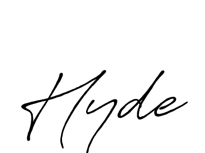 How to make Hyde signature? Antro_Vectra_Bolder is a professional autograph style. Create handwritten signature for Hyde name. Hyde signature style 7 images and pictures png