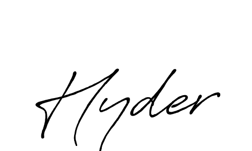 Design your own signature with our free online signature maker. With this signature software, you can create a handwritten (Antro_Vectra_Bolder) signature for name Hyder. Hyder signature style 7 images and pictures png