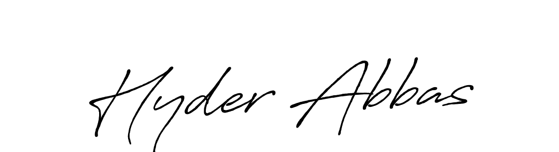 Use a signature maker to create a handwritten signature online. With this signature software, you can design (Antro_Vectra_Bolder) your own signature for name Hyder Abbas. Hyder Abbas signature style 7 images and pictures png