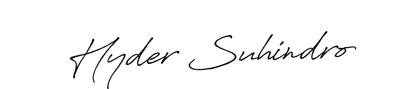 You should practise on your own different ways (Antro_Vectra_Bolder) to write your name (Hyder Suhindro) in signature. don't let someone else do it for you. Hyder Suhindro signature style 7 images and pictures png