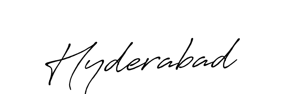 Make a beautiful signature design for name Hyderabad. With this signature (Antro_Vectra_Bolder) style, you can create a handwritten signature for free. Hyderabad signature style 7 images and pictures png