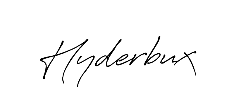 Once you've used our free online signature maker to create your best signature Antro_Vectra_Bolder style, it's time to enjoy all of the benefits that Hyderbux name signing documents. Hyderbux signature style 7 images and pictures png