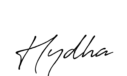 Design your own signature with our free online signature maker. With this signature software, you can create a handwritten (Antro_Vectra_Bolder) signature for name Hydha. Hydha signature style 7 images and pictures png