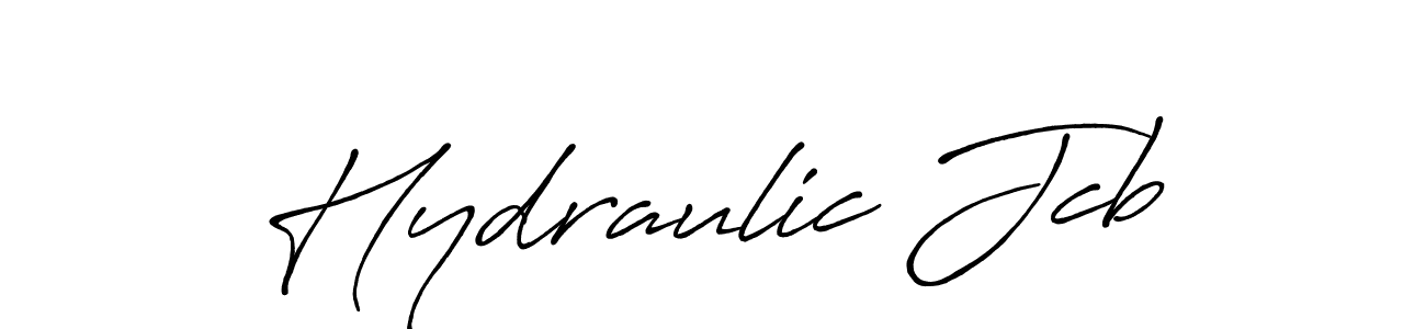 Make a beautiful signature design for name Hydraulic Jcb. With this signature (Antro_Vectra_Bolder) style, you can create a handwritten signature for free. Hydraulic Jcb signature style 7 images and pictures png