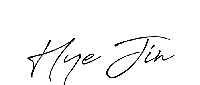 Hye Jin stylish signature style. Best Handwritten Sign (Antro_Vectra_Bolder) for my name. Handwritten Signature Collection Ideas for my name Hye Jin. Hye Jin signature style 7 images and pictures png