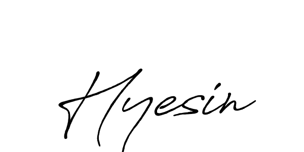 How to make Hyesin signature? Antro_Vectra_Bolder is a professional autograph style. Create handwritten signature for Hyesin name. Hyesin signature style 7 images and pictures png