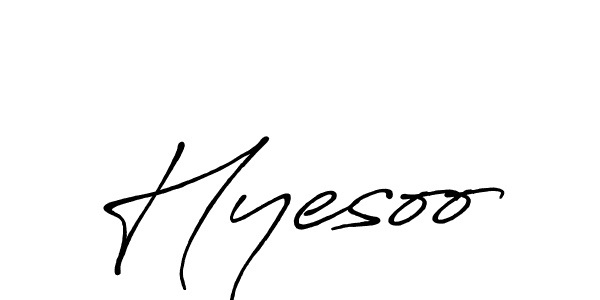 Hyesoo stylish signature style. Best Handwritten Sign (Antro_Vectra_Bolder) for my name. Handwritten Signature Collection Ideas for my name Hyesoo. Hyesoo signature style 7 images and pictures png