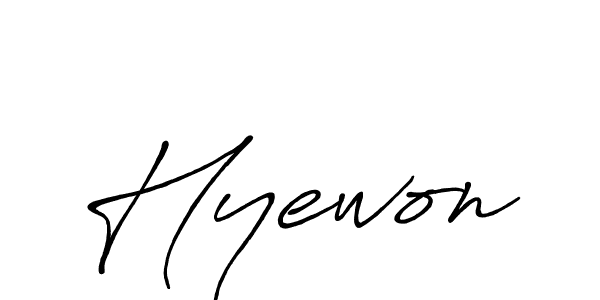 Design your own signature with our free online signature maker. With this signature software, you can create a handwritten (Antro_Vectra_Bolder) signature for name Hyewon. Hyewon signature style 7 images and pictures png