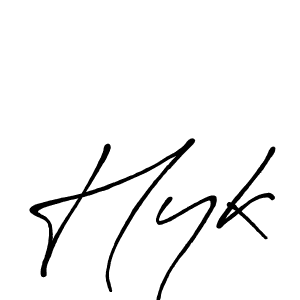 Best and Professional Signature Style for Hyk. Antro_Vectra_Bolder Best Signature Style Collection. Hyk signature style 7 images and pictures png