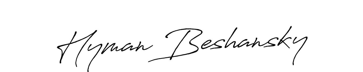 Create a beautiful signature design for name Hyman Beshansky. With this signature (Antro_Vectra_Bolder) fonts, you can make a handwritten signature for free. Hyman Beshansky signature style 7 images and pictures png