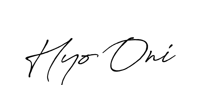 How to make Hyo Oni signature? Antro_Vectra_Bolder is a professional autograph style. Create handwritten signature for Hyo Oni name. Hyo Oni signature style 7 images and pictures png