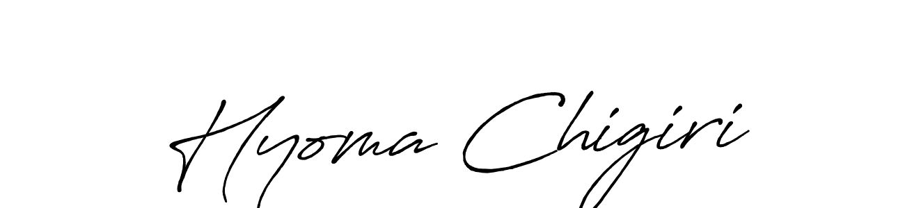Also we have Hyoma Chigiri name is the best signature style. Create professional handwritten signature collection using Antro_Vectra_Bolder autograph style. Hyoma Chigiri signature style 7 images and pictures png
