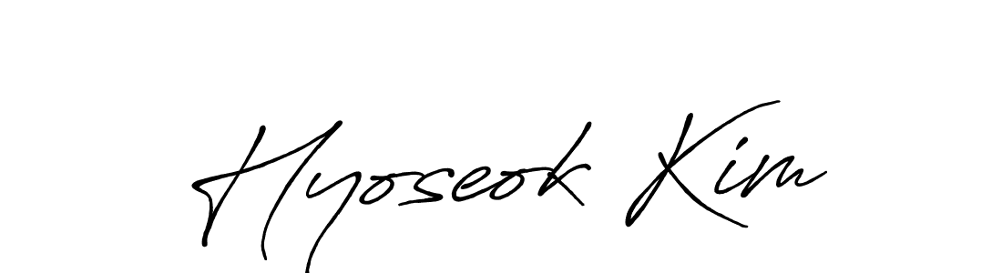 Hyoseok Kim stylish signature style. Best Handwritten Sign (Antro_Vectra_Bolder) for my name. Handwritten Signature Collection Ideas for my name Hyoseok Kim. Hyoseok Kim signature style 7 images and pictures png