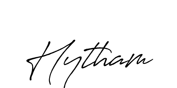 Make a beautiful signature design for name Hytham. With this signature (Antro_Vectra_Bolder) style, you can create a handwritten signature for free. Hytham signature style 7 images and pictures png