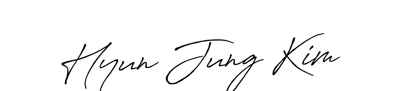 Use a signature maker to create a handwritten signature online. With this signature software, you can design (Antro_Vectra_Bolder) your own signature for name Hyun Jung Kim. Hyun Jung Kim signature style 7 images and pictures png