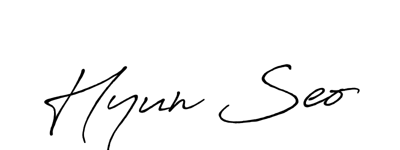 Design your own signature with our free online signature maker. With this signature software, you can create a handwritten (Antro_Vectra_Bolder) signature for name Hyun Seo. Hyun Seo signature style 7 images and pictures png