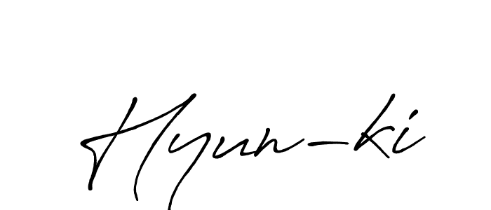 Design your own signature with our free online signature maker. With this signature software, you can create a handwritten (Antro_Vectra_Bolder) signature for name Hyun-ki. Hyun-ki signature style 7 images and pictures png