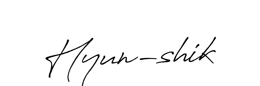 This is the best signature style for the Hyun-shik name. Also you like these signature font (Antro_Vectra_Bolder). Mix name signature. Hyun-shik signature style 7 images and pictures png