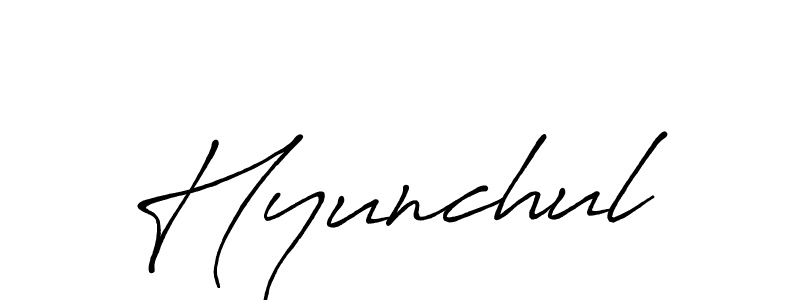 Antro_Vectra_Bolder is a professional signature style that is perfect for those who want to add a touch of class to their signature. It is also a great choice for those who want to make their signature more unique. Get Hyunchul name to fancy signature for free. Hyunchul signature style 7 images and pictures png