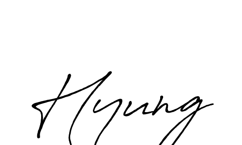 Design your own signature with our free online signature maker. With this signature software, you can create a handwritten (Antro_Vectra_Bolder) signature for name Hyung. Hyung signature style 7 images and pictures png