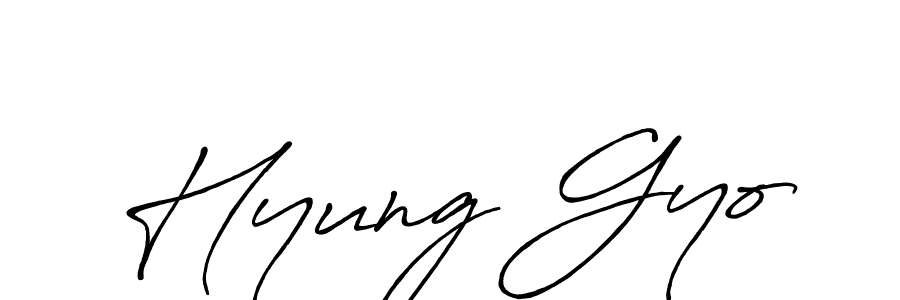 The best way (Antro_Vectra_Bolder) to make a short signature is to pick only two or three words in your name. The name Hyung Gyo include a total of six letters. For converting this name. Hyung Gyo signature style 7 images and pictures png