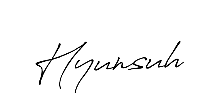 Once you've used our free online signature maker to create your best signature Antro_Vectra_Bolder style, it's time to enjoy all of the benefits that Hyunsuh name signing documents. Hyunsuh signature style 7 images and pictures png