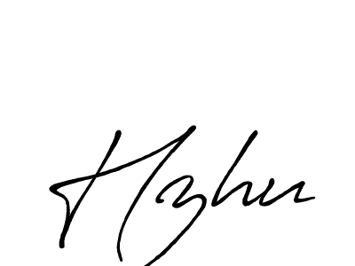 Hzhu stylish signature style. Best Handwritten Sign (Antro_Vectra_Bolder) for my name. Handwritten Signature Collection Ideas for my name Hzhu. Hzhu signature style 7 images and pictures png