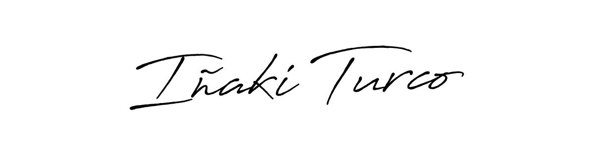 Antro_Vectra_Bolder is a professional signature style that is perfect for those who want to add a touch of class to their signature. It is also a great choice for those who want to make their signature more unique. Get Iñaki Turco name to fancy signature for free. Iñaki Turco signature style 7 images and pictures png