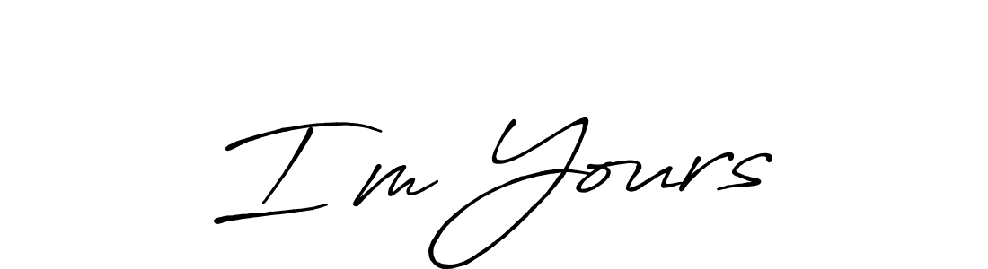 The best way (Antro_Vectra_Bolder) to make a short signature is to pick only two or three words in your name. The name I’m Yours include a total of six letters. For converting this name. I’m Yours signature style 7 images and pictures png