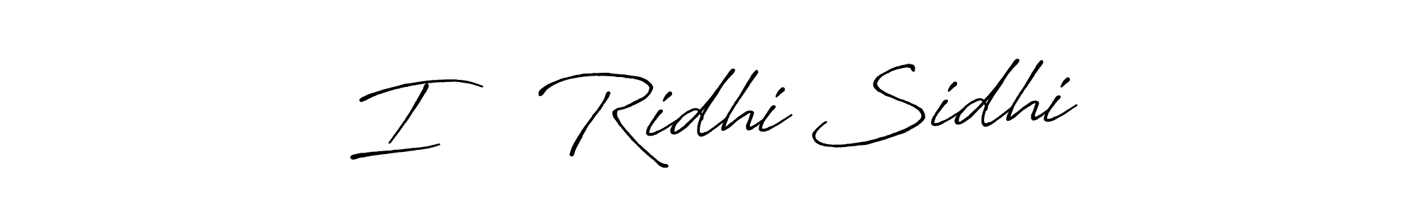 The best way (Antro_Vectra_Bolder) to make a short signature is to pick only two or three words in your name. The name I ❤️ Ridhi Sidhi include a total of six letters. For converting this name. I ❤️ Ridhi Sidhi signature style 7 images and pictures png