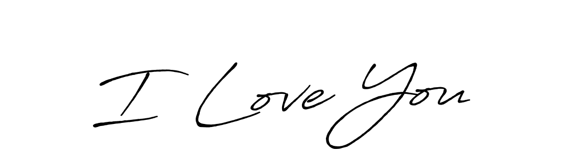 Make a beautiful signature design for name I  Love You. With this signature (Antro_Vectra_Bolder) style, you can create a handwritten signature for free. I  Love You signature style 7 images and pictures png