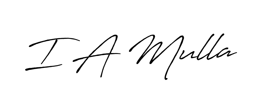 I A Mulla stylish signature style. Best Handwritten Sign (Antro_Vectra_Bolder) for my name. Handwritten Signature Collection Ideas for my name I A Mulla. I A Mulla signature style 7 images and pictures png