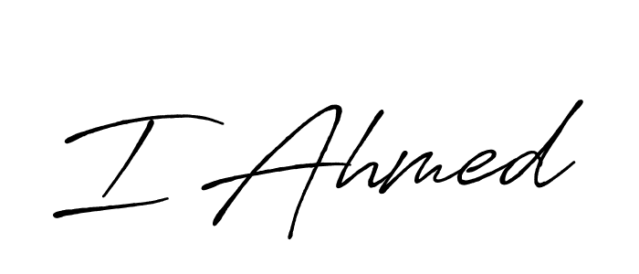 Create a beautiful signature design for name I Ahmed. With this signature (Antro_Vectra_Bolder) fonts, you can make a handwritten signature for free. I Ahmed signature style 7 images and pictures png