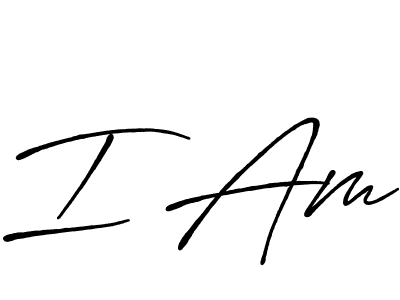 Use a signature maker to create a handwritten signature online. With this signature software, you can design (Antro_Vectra_Bolder) your own signature for name I Am. I Am signature style 7 images and pictures png