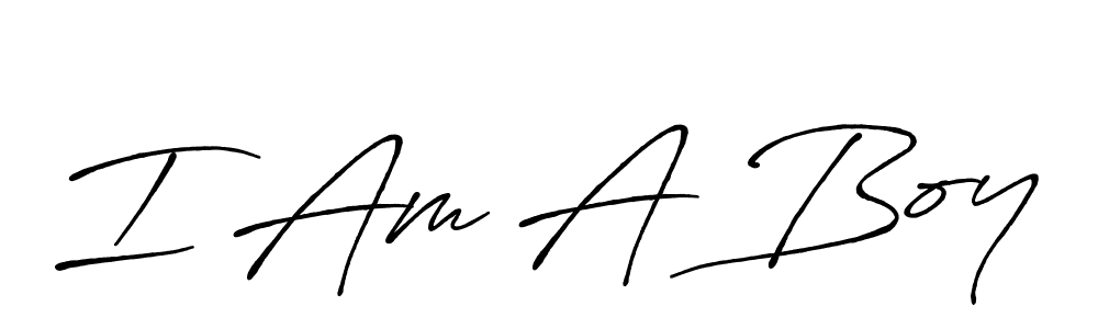 I Am A Boy stylish signature style. Best Handwritten Sign (Antro_Vectra_Bolder) for my name. Handwritten Signature Collection Ideas for my name I Am A Boy. I Am A Boy signature style 7 images and pictures png