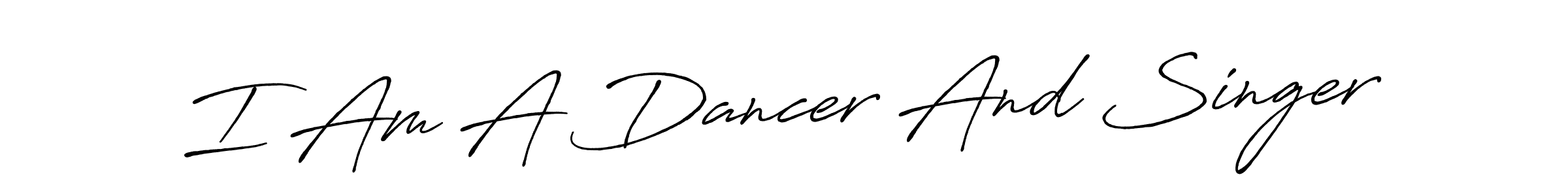 This is the best signature style for the I Am A Dancer And Singer name. Also you like these signature font (Antro_Vectra_Bolder). Mix name signature. I Am A Dancer And Singer signature style 7 images and pictures png