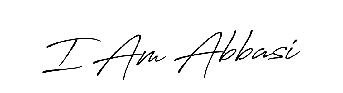 Use a signature maker to create a handwritten signature online. With this signature software, you can design (Antro_Vectra_Bolder) your own signature for name I Am Abbasi. I Am Abbasi signature style 7 images and pictures png