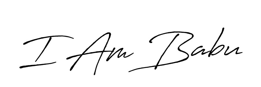 Create a beautiful signature design for name I Am Babu. With this signature (Antro_Vectra_Bolder) fonts, you can make a handwritten signature for free. I Am Babu signature style 7 images and pictures png