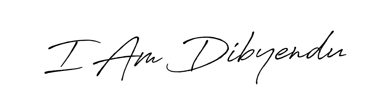 How to make I Am Dibyendu name signature. Use Antro_Vectra_Bolder style for creating short signs online. This is the latest handwritten sign. I Am Dibyendu signature style 7 images and pictures png